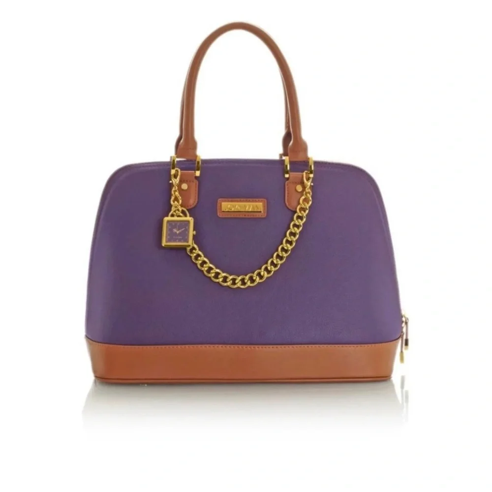 NWOT Joy & Iman Split Leather Timeless Handbag